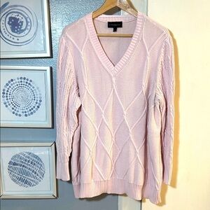 Lane Bryant Light Pink V-Neck Sweater Size 22/24